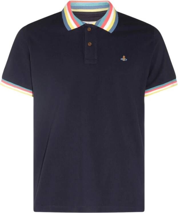 Vivienne Westwood Polo shirt met logo Blauw Heren