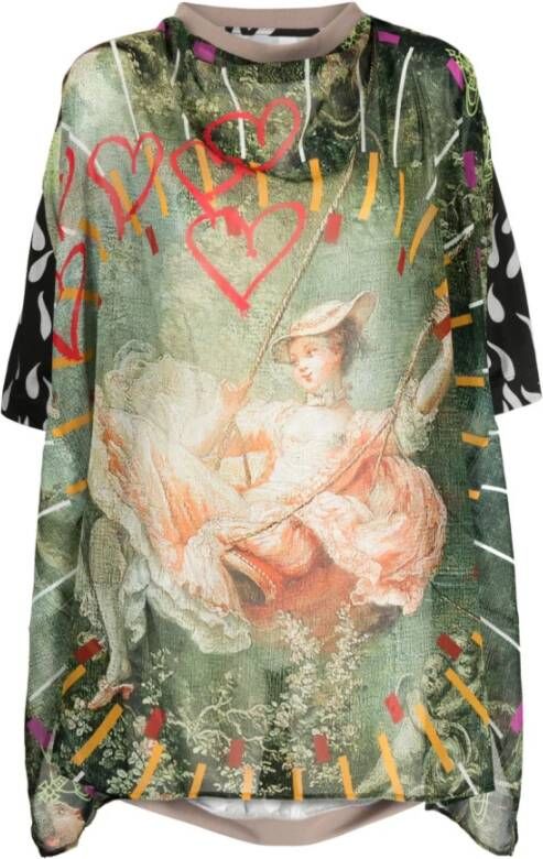 Vivienne Westwood Rode Swing Korte Mouw Blouse met Grafische Print Groen Dames