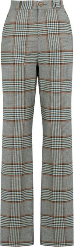 Vivienne Westwood Grijze Ray Tartan Check Broek Gray Dames