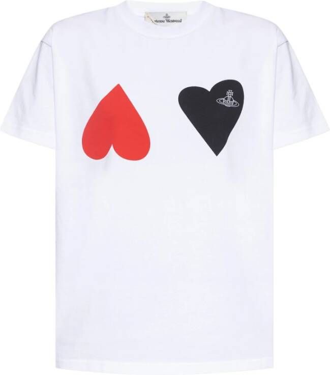 Vivienne Westwood Klassieke Heart T-shirts en Polos White