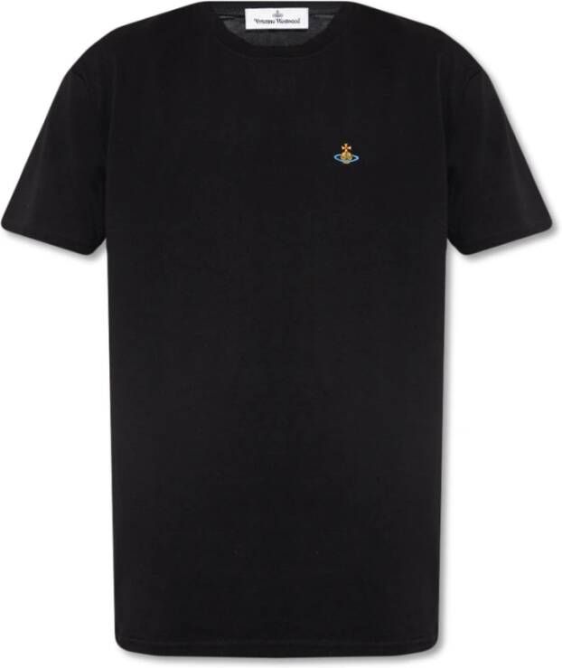 Vivienne Westwood Logo T-shirt met voorprint Black Heren