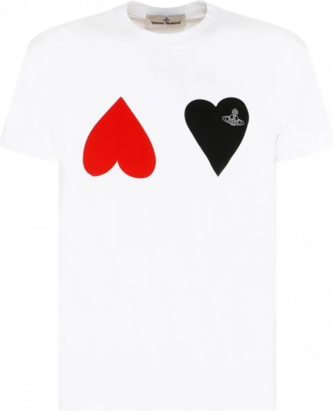Vivienne Westwood Klassieke Heart T-shirts en Polos White