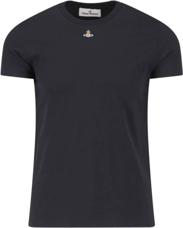 Vivienne Westwood Geborduurd Peru T-Shirt Zwart Heren