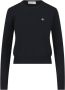 Vivienne Westwood Zwarte Katoen Kasjmier Trui met Geborduurd Logo Black Dames - Thumbnail 3