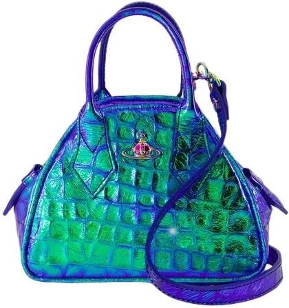 Vivienne Westwood Hobo bags Mini Yasmine Crossbody Leather Blue in blauw