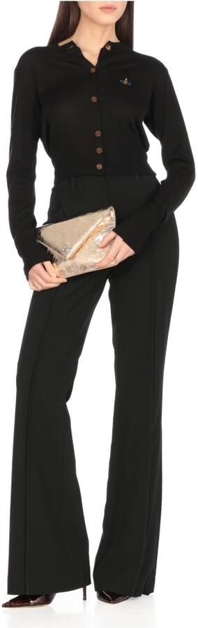 Vivienne Westwood Gouden leren clutch met Orb-logo Yellow Dames - Foto 4