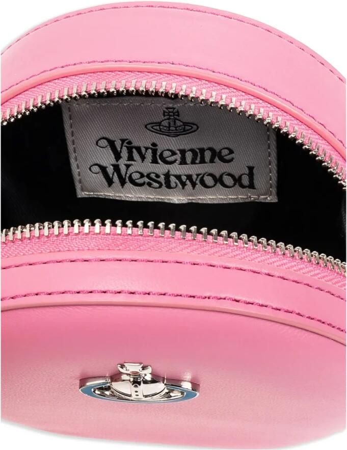 Vivienne Westwood Crossbody bags Orb Logo Mini Round Crossbody in poeder roze - Foto 4