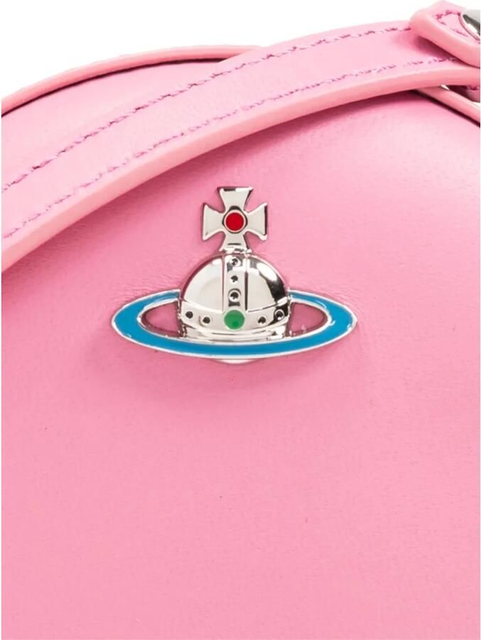 Vivienne Westwood Crossbody bags Orb Logo Mini Round Crossbody in poeder roze - Foto 3