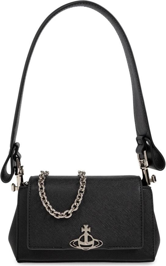Vivienne Westwood Zwarte Synthetisch Leren Handtas met Orb Logo Black Dames - Foto 8