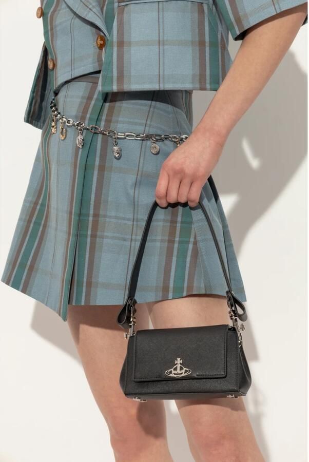 Vivienne Westwood Zwarte Synthetisch Leren Handtas met Orb Logo Black Dames - Foto 6