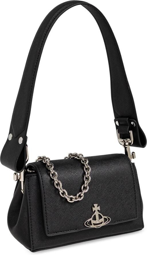 Vivienne Westwood Zwarte Synthetisch Leren Handtas met Orb Logo Black Dames - Foto 9
