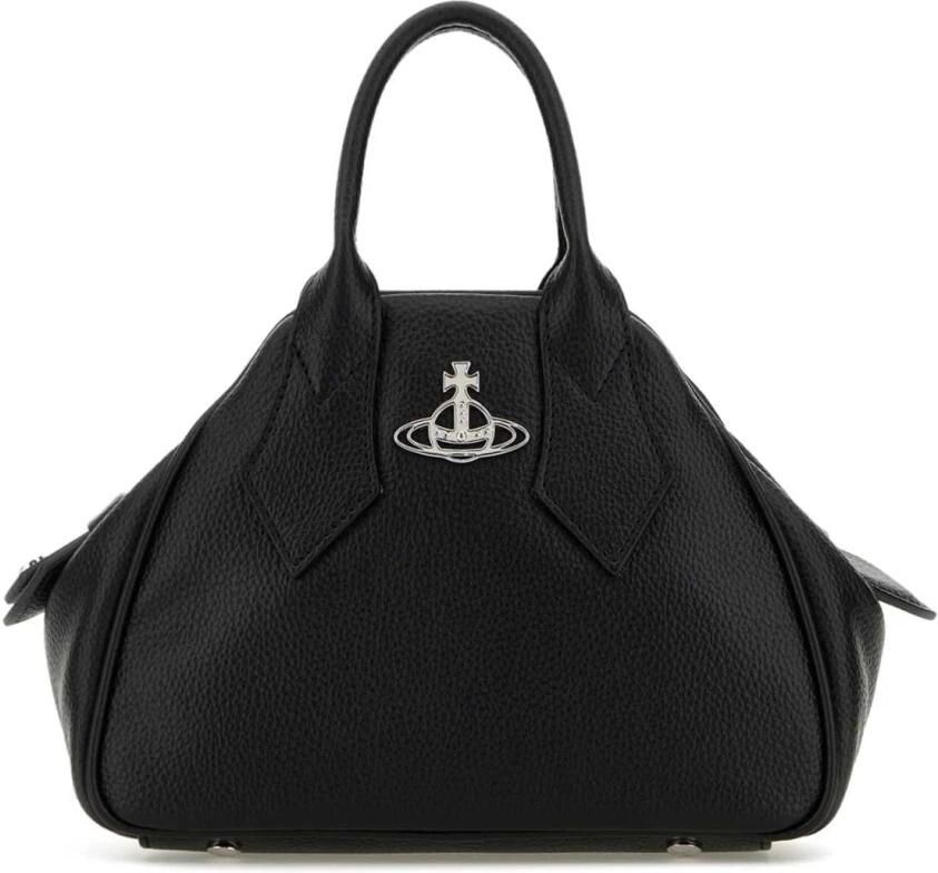 Vivienne Westwood Hobo bags Yasmine Small Crossbody Leather Black in zwart