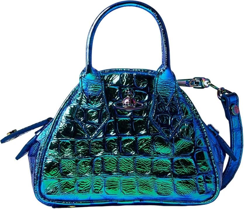 Vivienne Westwood Hobo bags Mini Yasmine Crossbody Leather Blue in blauw - Foto 3