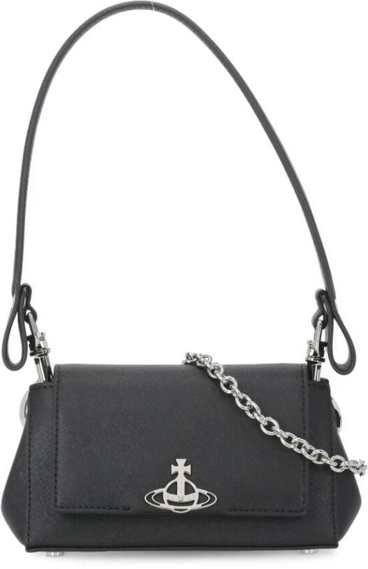 Vivienne Westwood Zwarte Synthetisch Leren Handtas met Orb Logo Black Dames