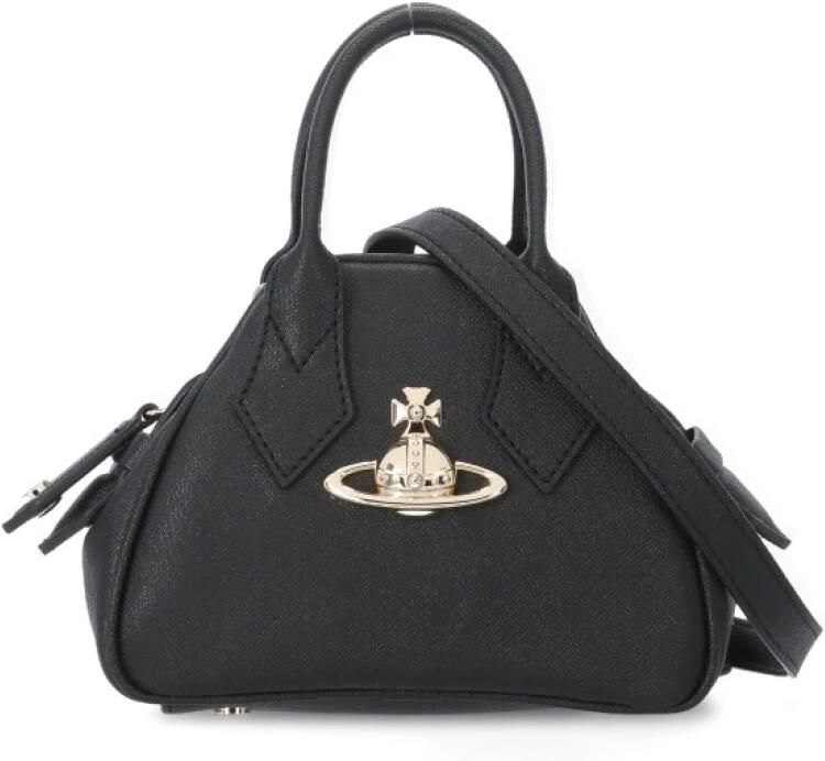Vivienne Westwood Zwarte Synthetisch Leren Handtas met Orb Logo Black Dames