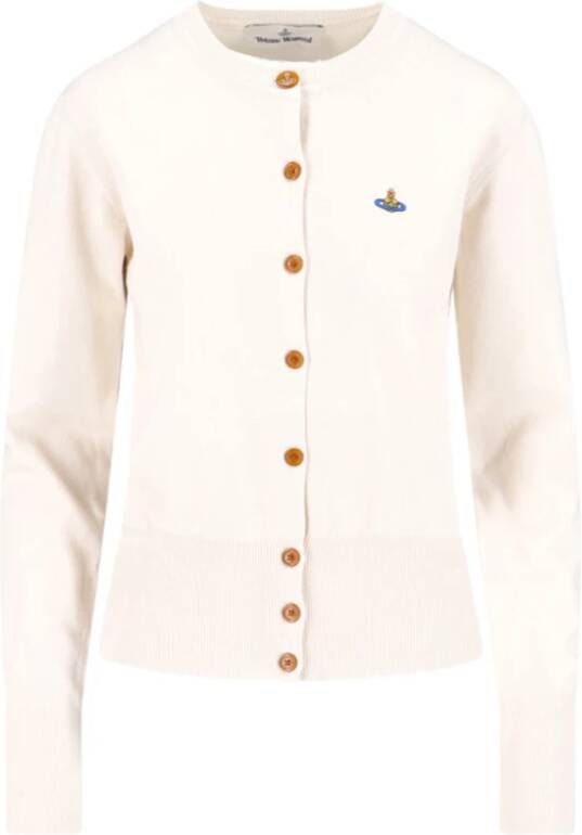 Vivienne Westwood Witte Sweaters met Multicolor Logo Borduursel White Dames