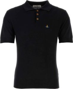 Vivienne Westwood Zwarte wollen polo shirt Klassieke stijl Zwart Heren