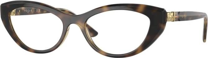 Vogue Stijlvolle brilmonturen in Havana kleur Brown Dames