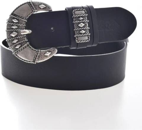 Von Dutch Echt leren Riem Klassiek zwart Black Heren