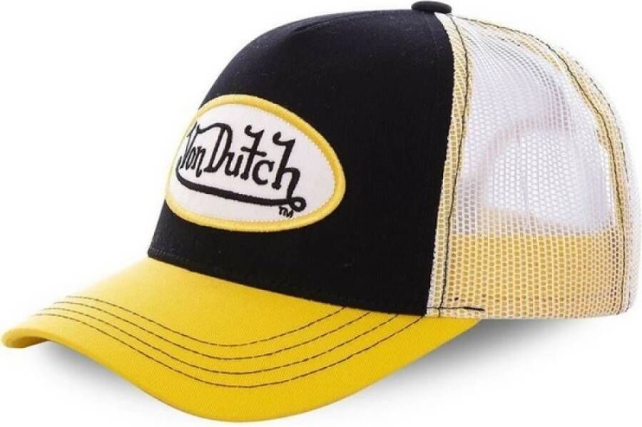 Von Dutch Zwart Geel Trucker Cap Multicolor Heren