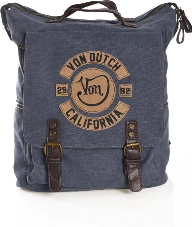 Von Dutch Blauwe Katoenen Rugzak Joao Blue