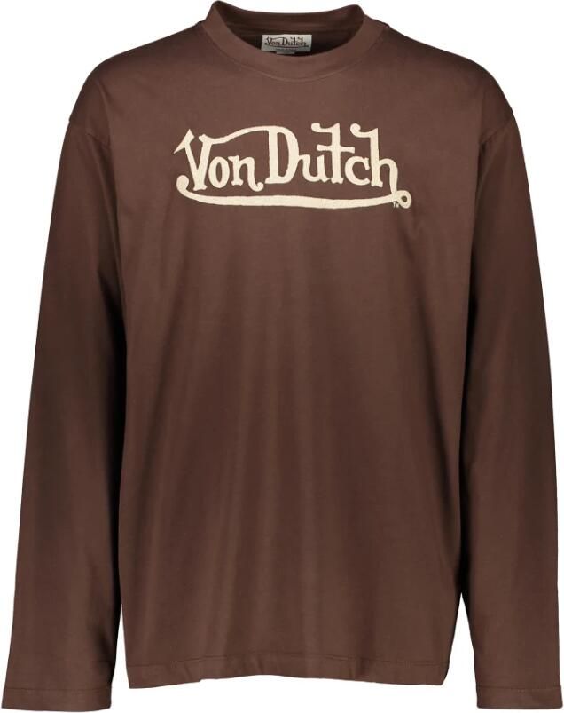 Von Dutch Lohan Lange Mouw Lifestyle T-shirt Brown Heren