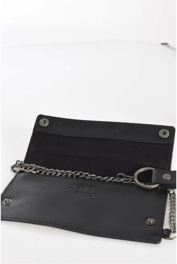 Von Dutch Stevige leren portemonnee Zwart Black