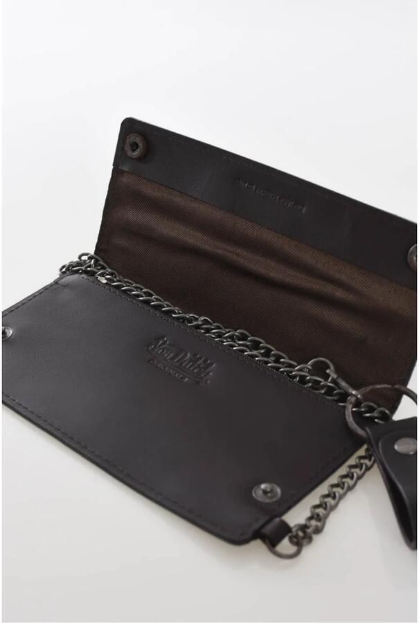 Von Dutch Zware leren portemonnee Bruin Black