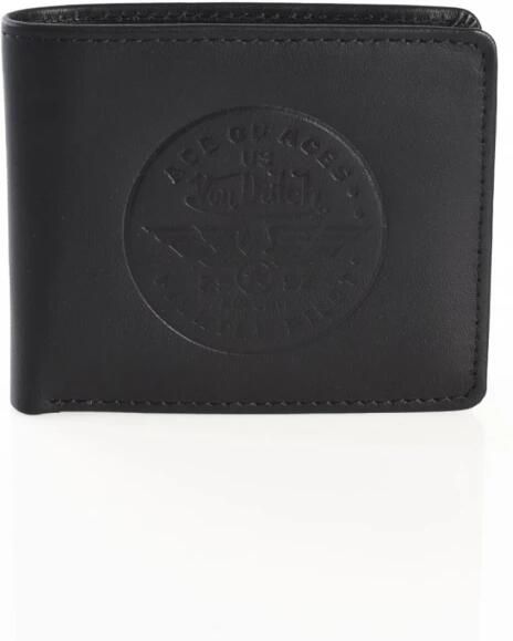 Von Dutch Zwarte leren portemonnee Gravity Black Heren