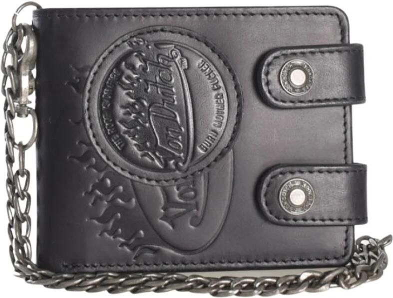 Von Dutch Zwarte leren portemonnee met diverse vakken Black Heren - Foto 3