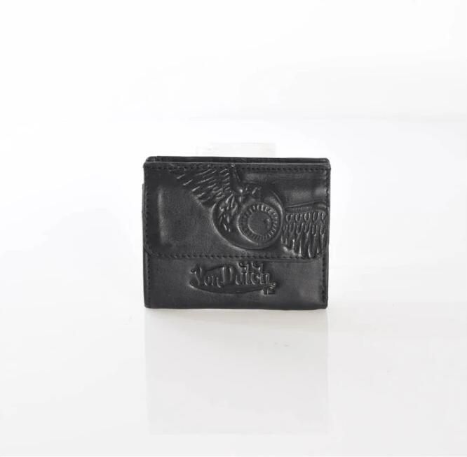 Von Dutch Zwarte leren portemonnee Wekelijkse editie Black Unisex - Foto 2