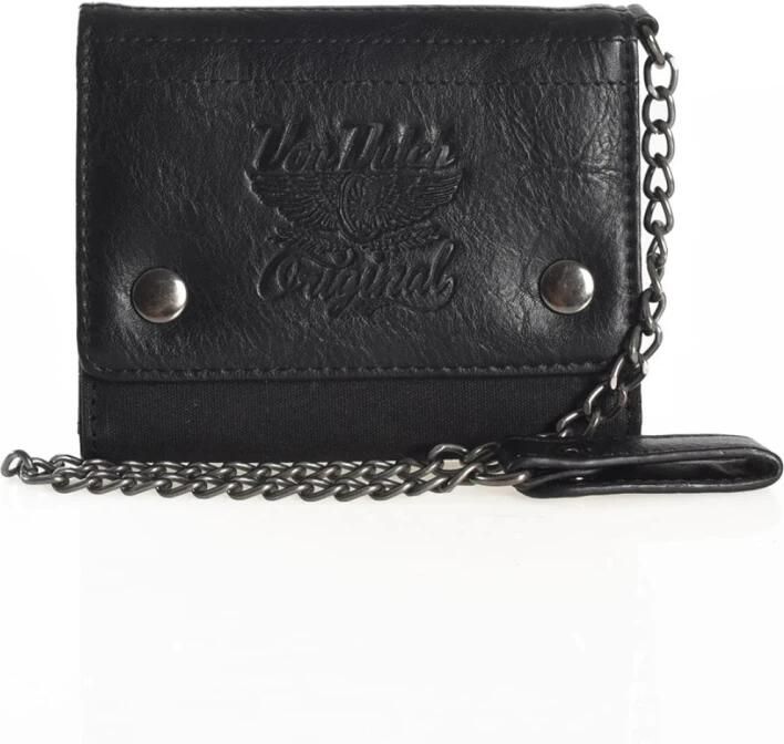 Von Dutch Zwarte Portemonnee Dartford Model Black Heren