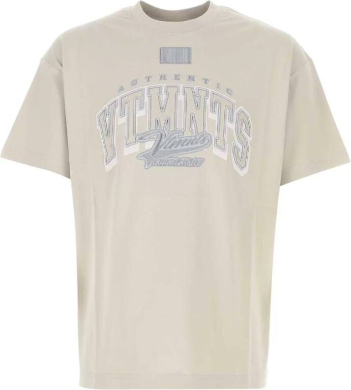 Vtmnts Cappuccino cotton oversized t-shirt Beige Heren