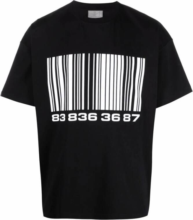 Vtmnts Zwart katoen Oversize T-shirt Zwart Heren
