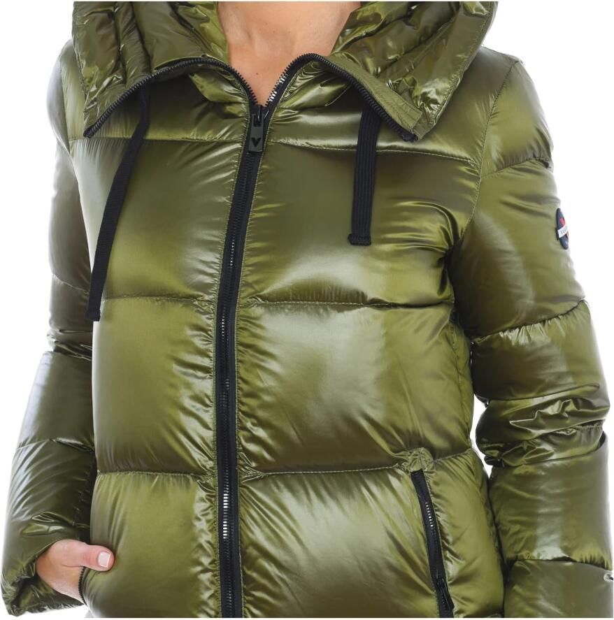 Vuarnet Gewatteerde Hoodie met Rits Green Dames