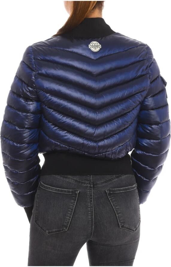 Vuarnet Gewatteerde jas met ronde hals rits Blue Dames - Foto 2