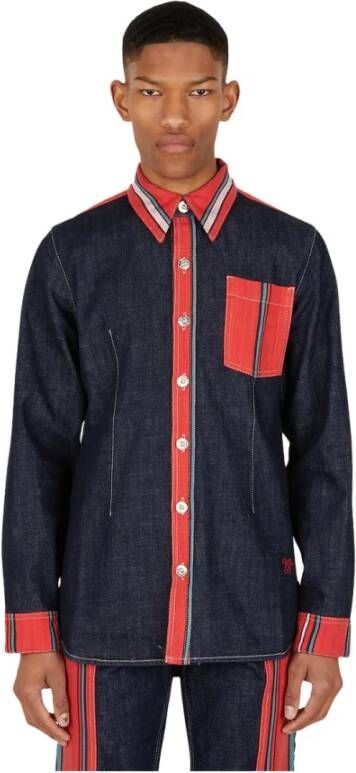 Wales Bonner Cotonou denim shirt Blauw Heren