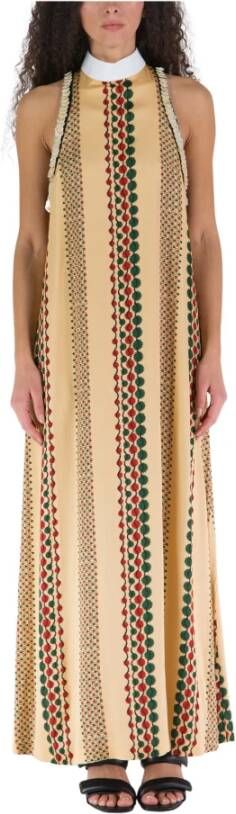 Wales Bonner Maxi Jurk Multicolor Dames