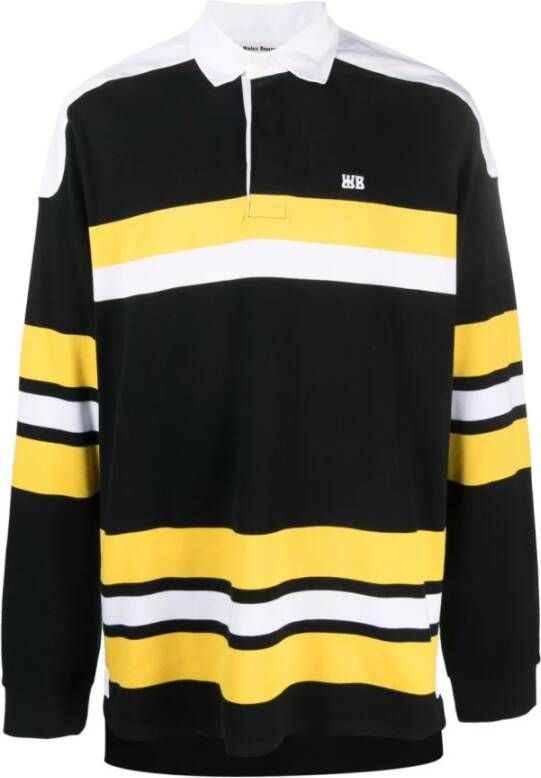 Wales Bonner Riff Organisch Katoenen Polo Shirt Black Heren
