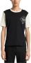Wales Bonner Logo Print T-shirt Black Heren - Thumbnail 2