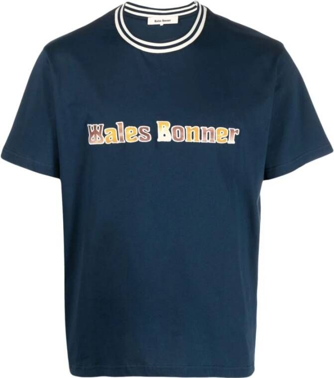 Wales Bonner T-Shirts Blauw Heren