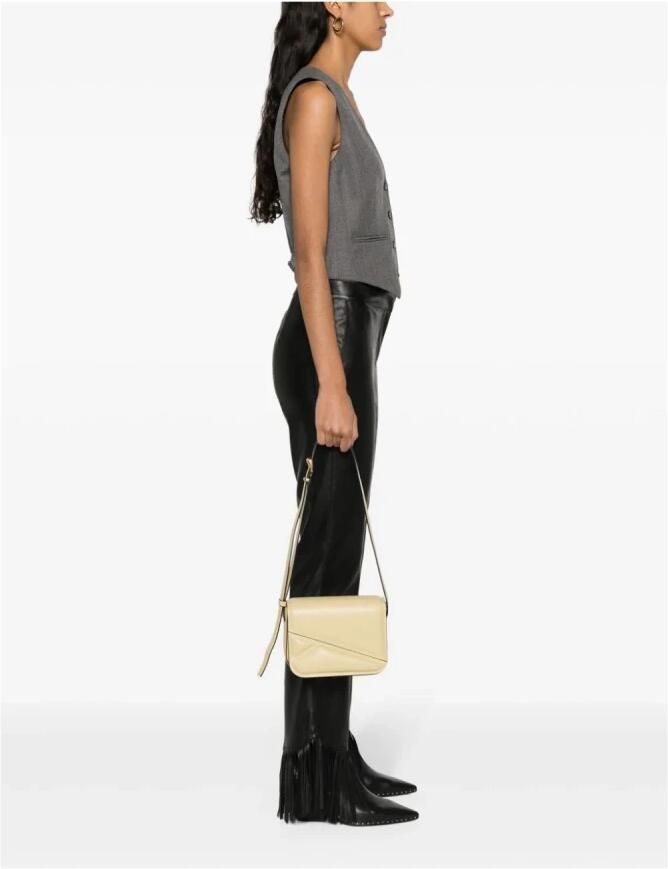 Wandler Gele Leren Schoudertas Yellow Dames