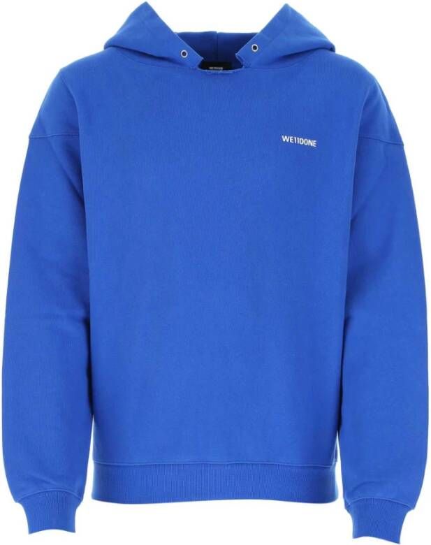 We11Done Blauw katoen oversized sweatshirt Blauw Heren