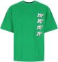 We11Done Grass Green Cotton Oversize T-shirt Groen Heren - Thumbnail 1