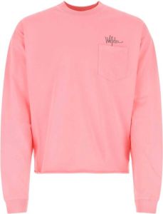 We11Done Roze katoenen oversized t-shirt Roze Dames
