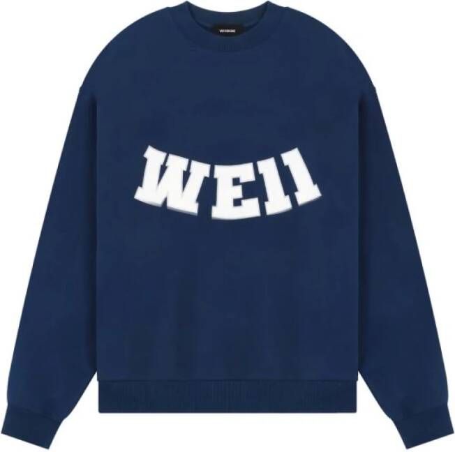 We11Done Sweatshirt Blauw Heren
