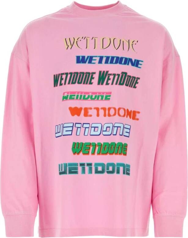 We11Done Sweatshirt Roze Heren