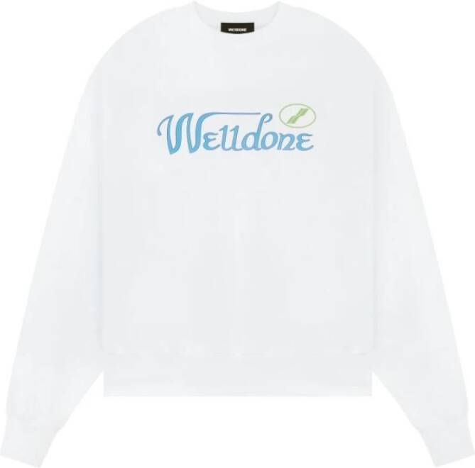 We11Done Sweatshirt White Heren