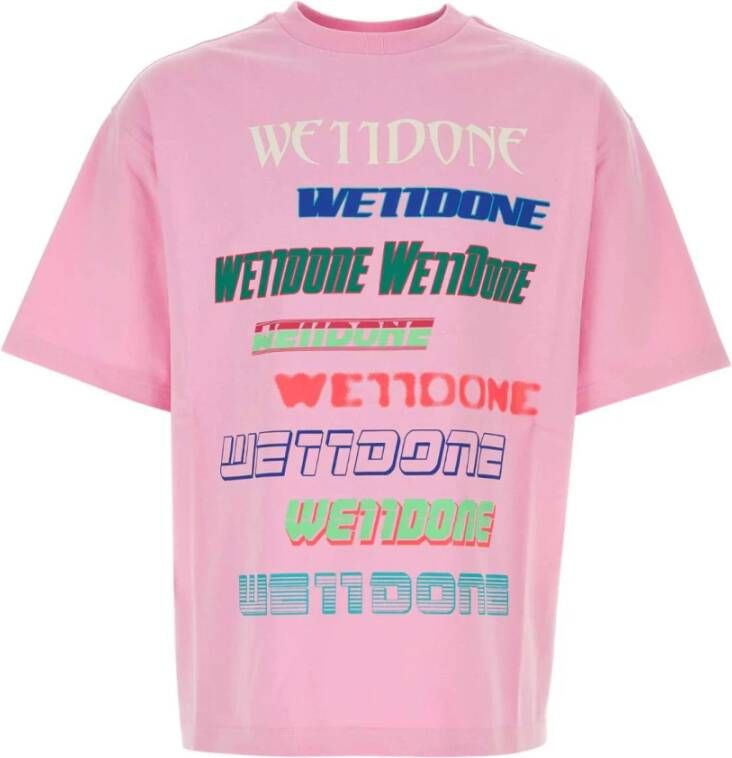 We11Done T-Shirts Roze Heren