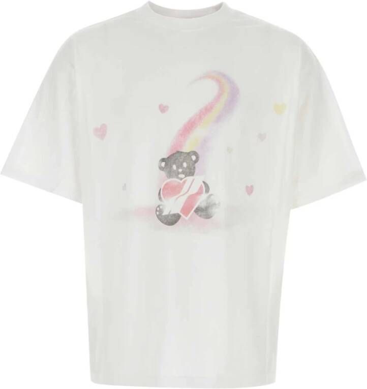 Palm Angels Logo Loose Tee Fuchsia Off White Pink